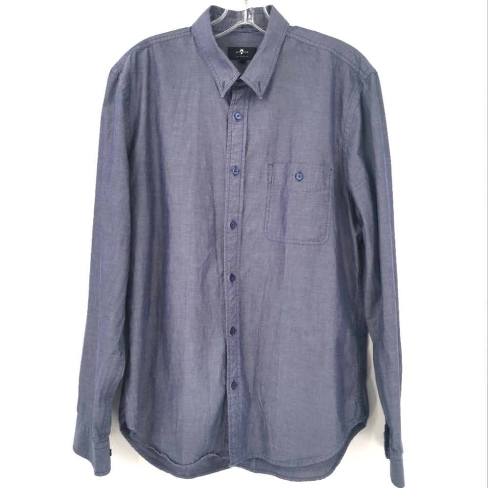 7 for All Mankind EUC Men's Large Button Down Top